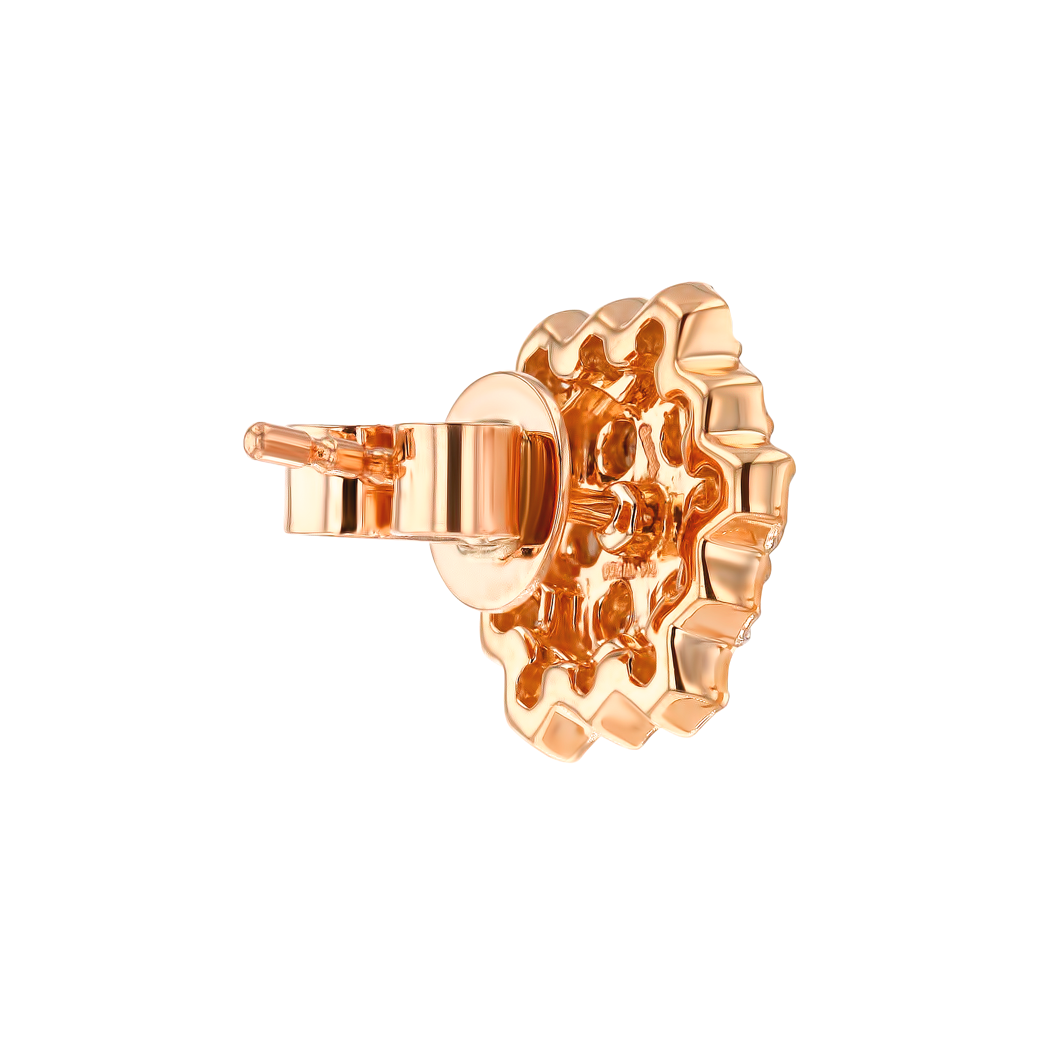 Pyramid Stud Earrings 18K Rose Gold