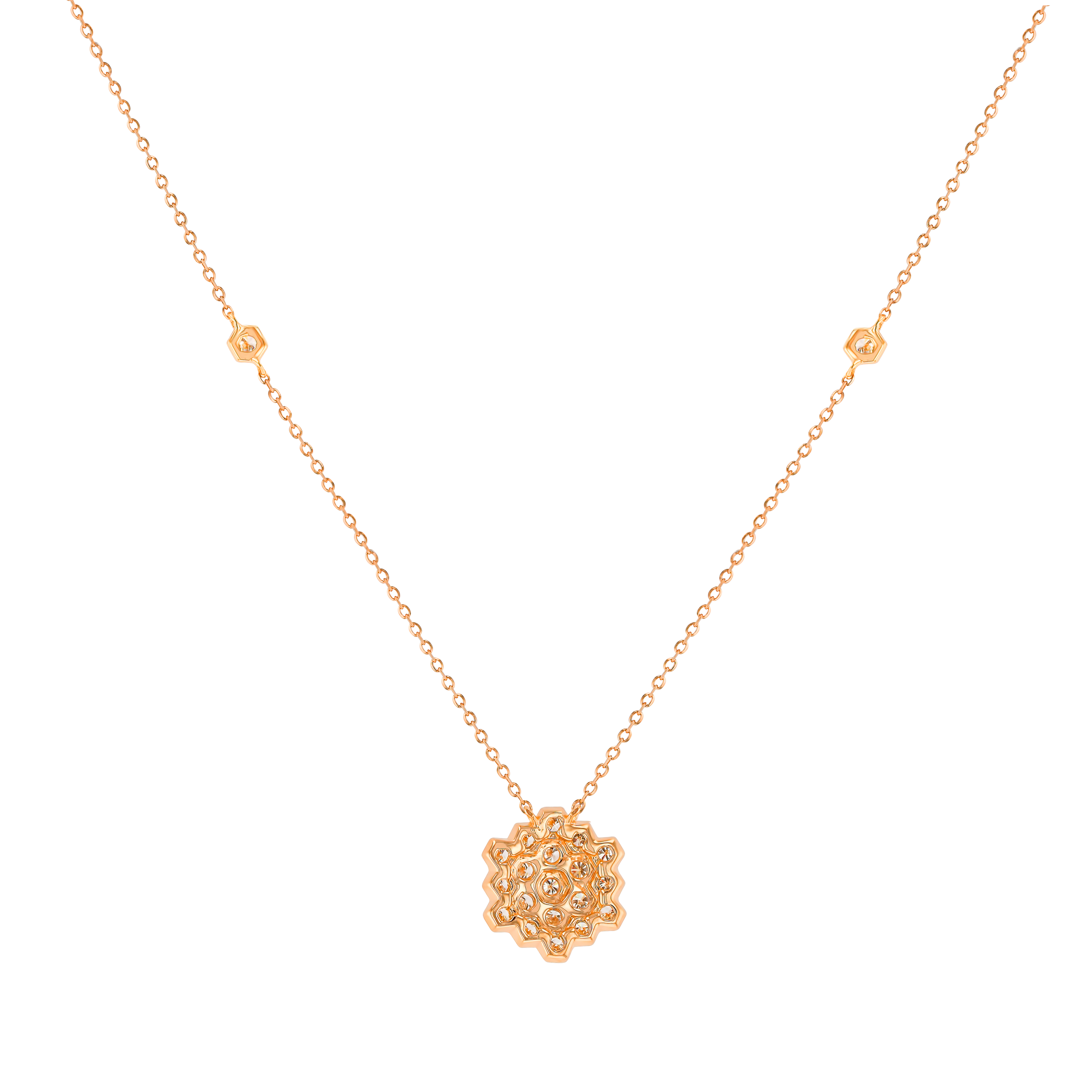 Pyramid Necklace 18K Rose Gold 