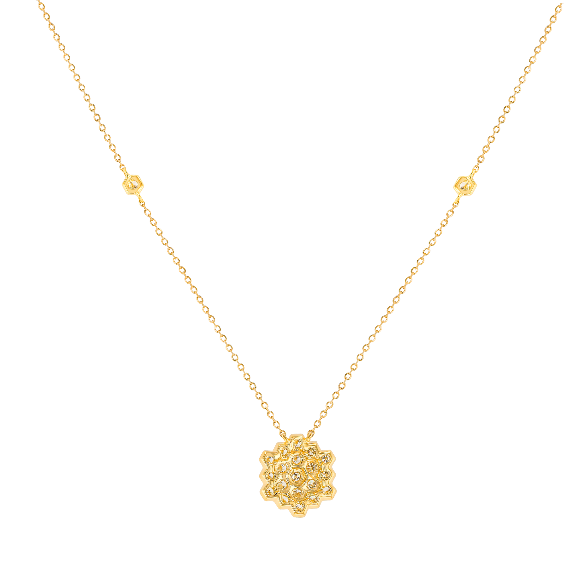 Pyramid Necklace 18K Yellow Gold 