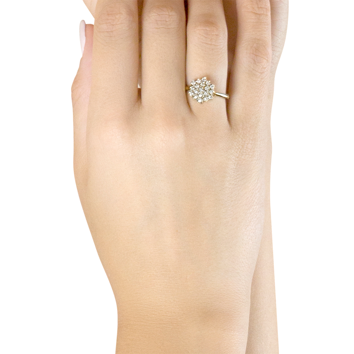 Pyramid Ring 18K Yellow Gold 