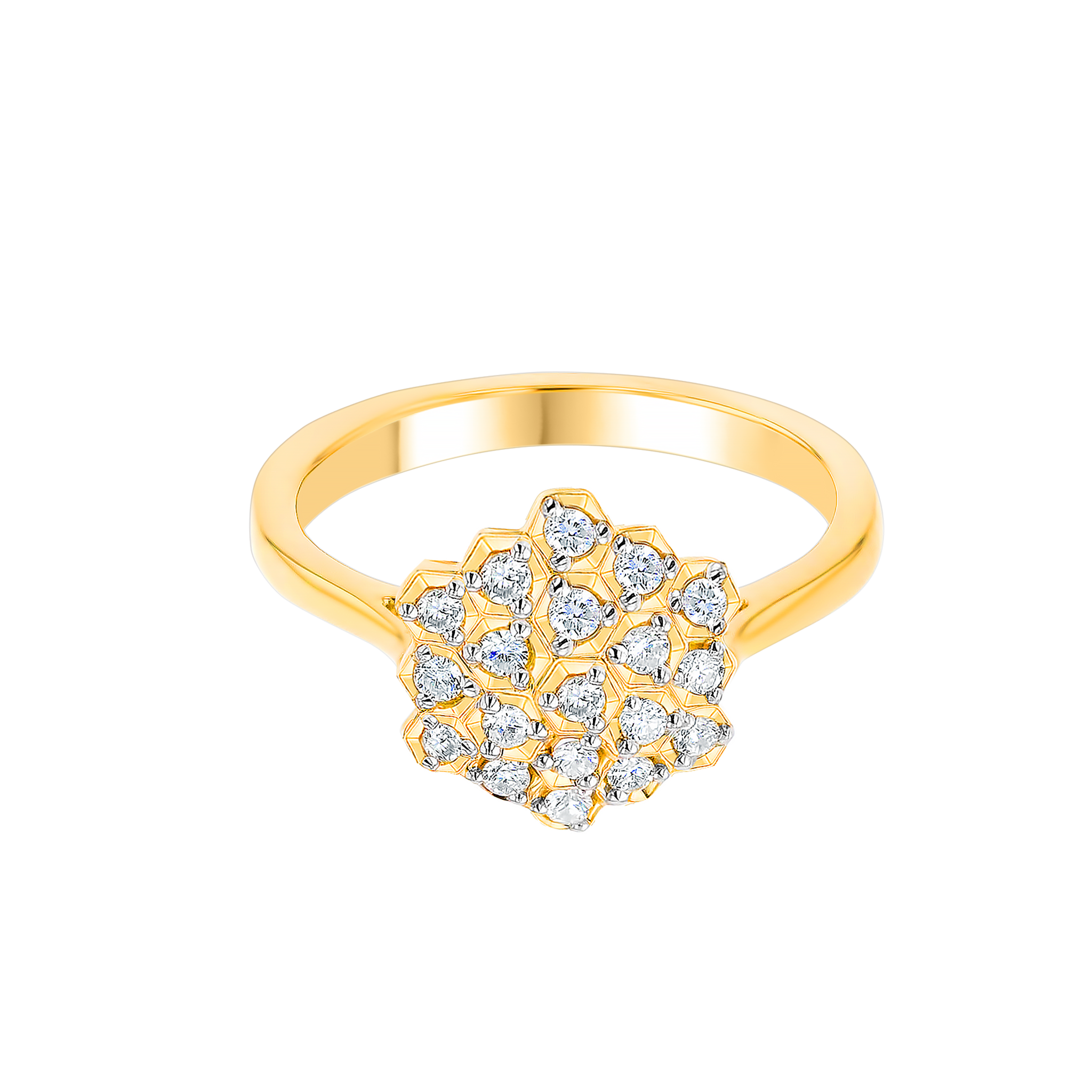 Pyramid Ring 18K Yellow Gold 