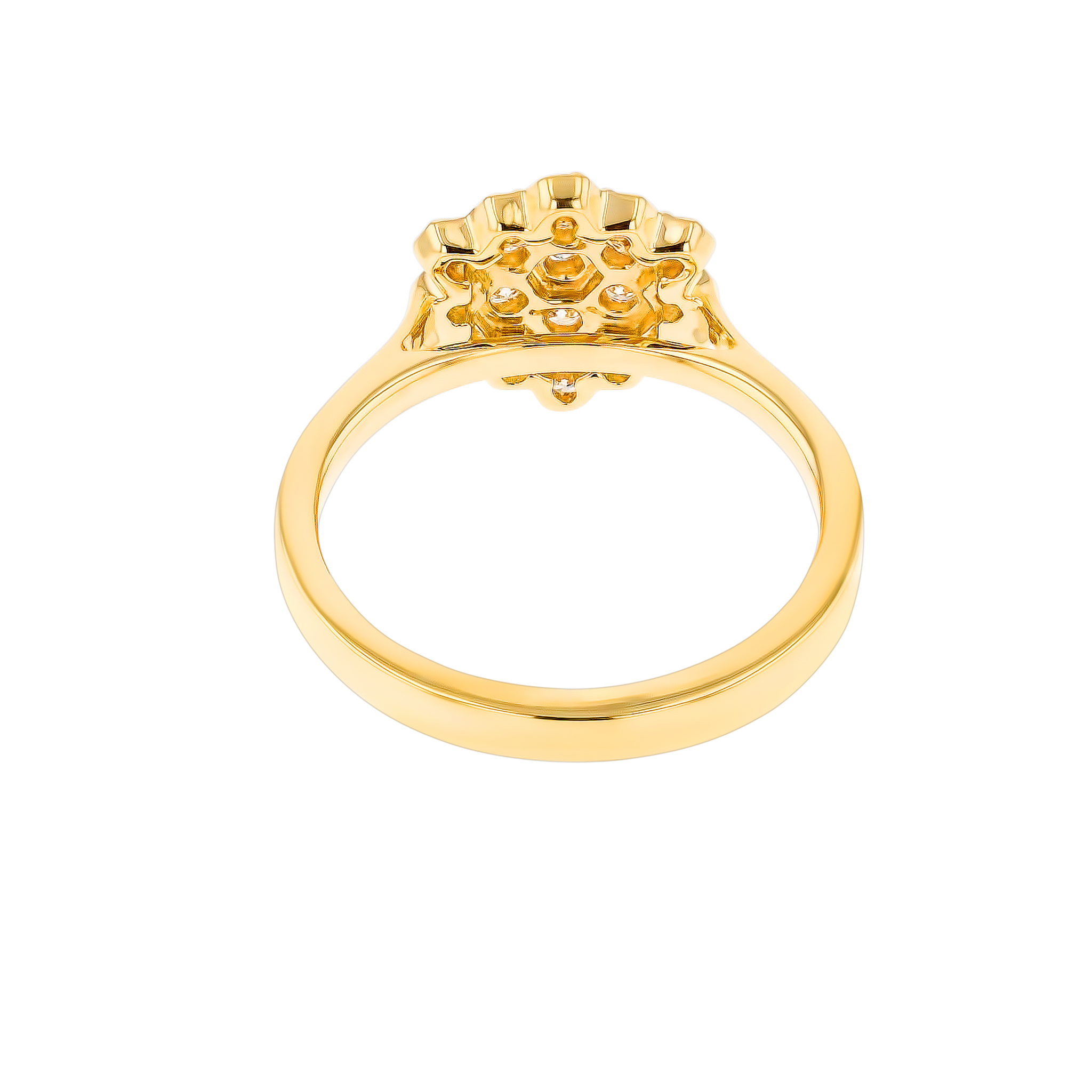Pyramid Ring 18K Yellow Gold 