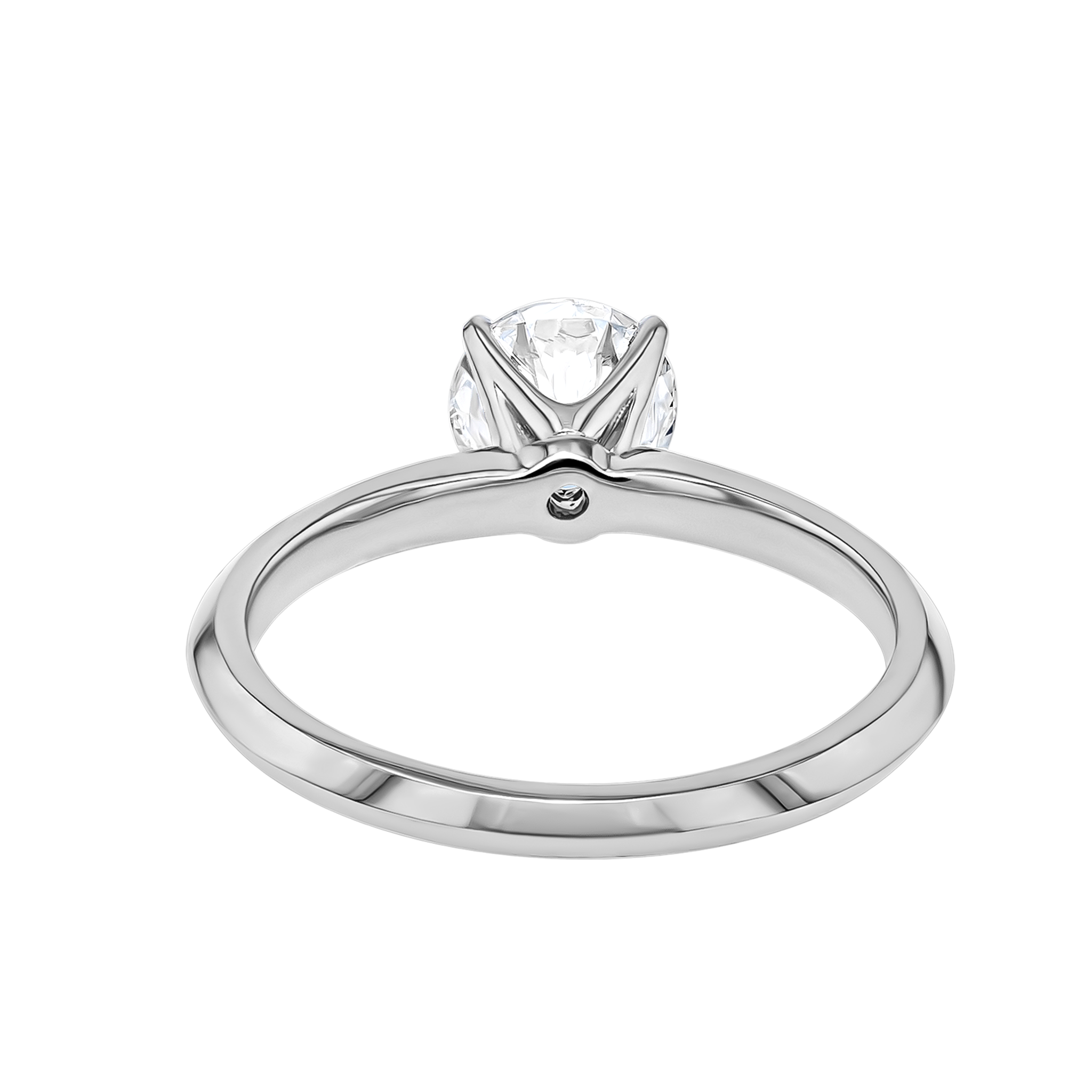 Gaia Solitaire 0.7 Carat Engagement Diamond Ring 18K White Gold 