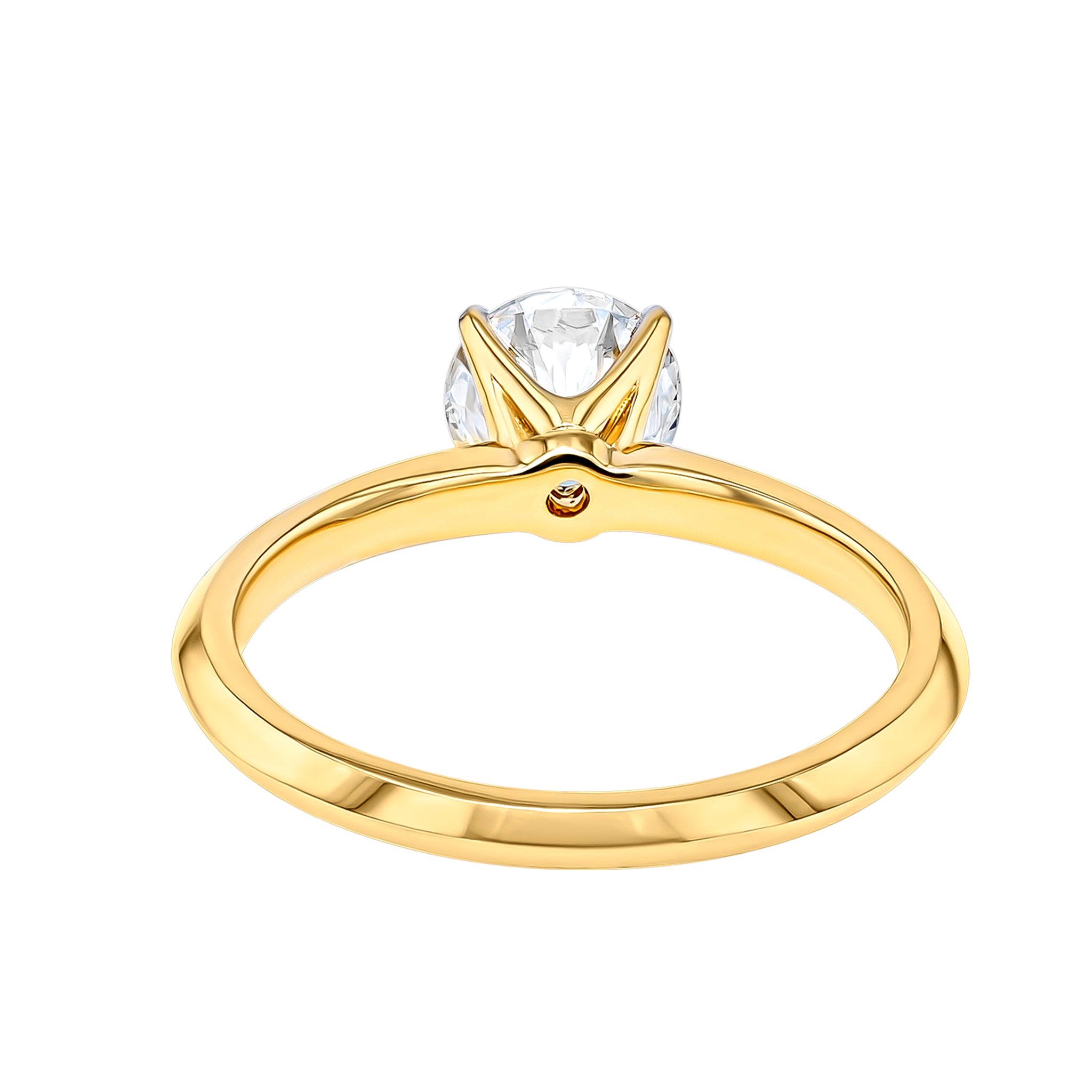 Gaia Solitaire 0.7 Carat Engagement Diamond Ring 18K Yellow Gold 