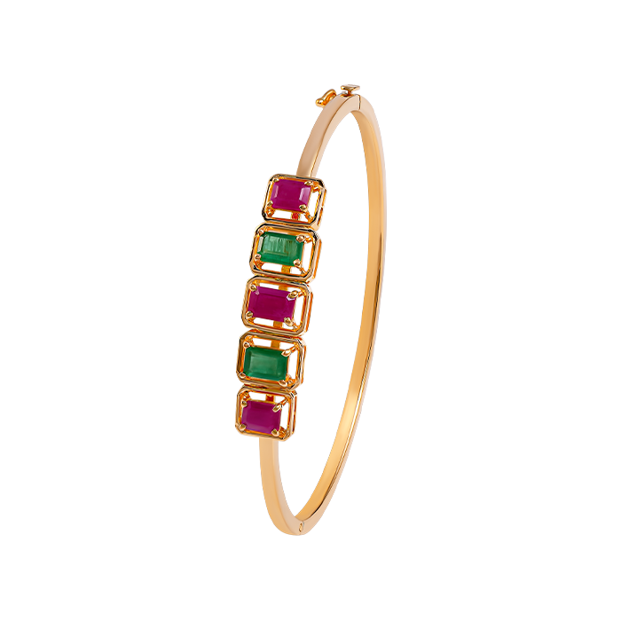 Rangoli Bangle in 22K Gold