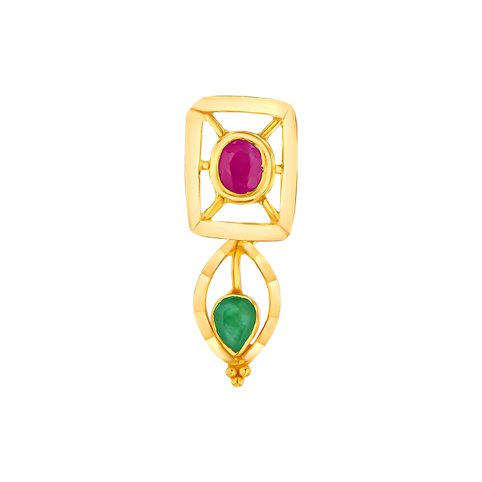 Rangoli Necklace & Earring in 22K Gold