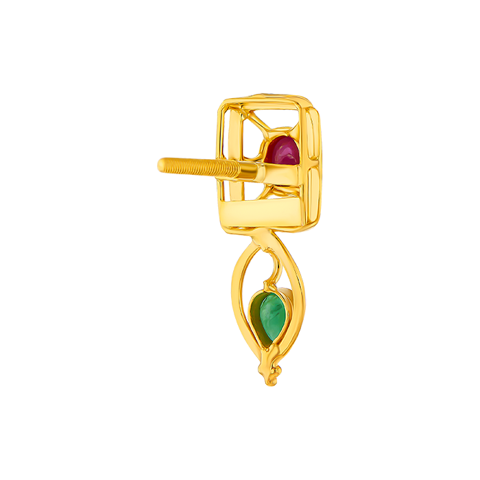 Rangoli Necklace & Earring in 22K Gold