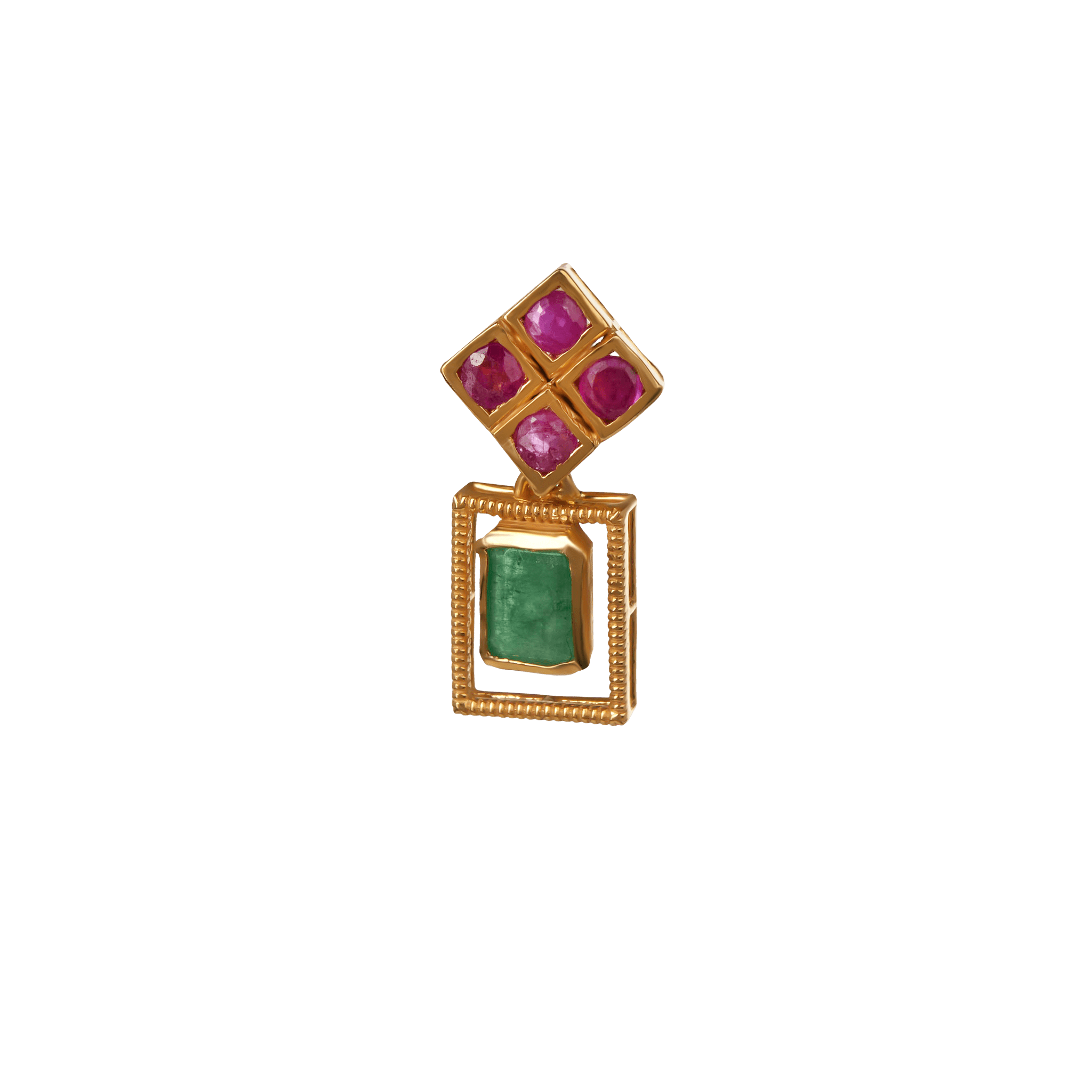 Rangoli Necklace & Earring in 22K Gold