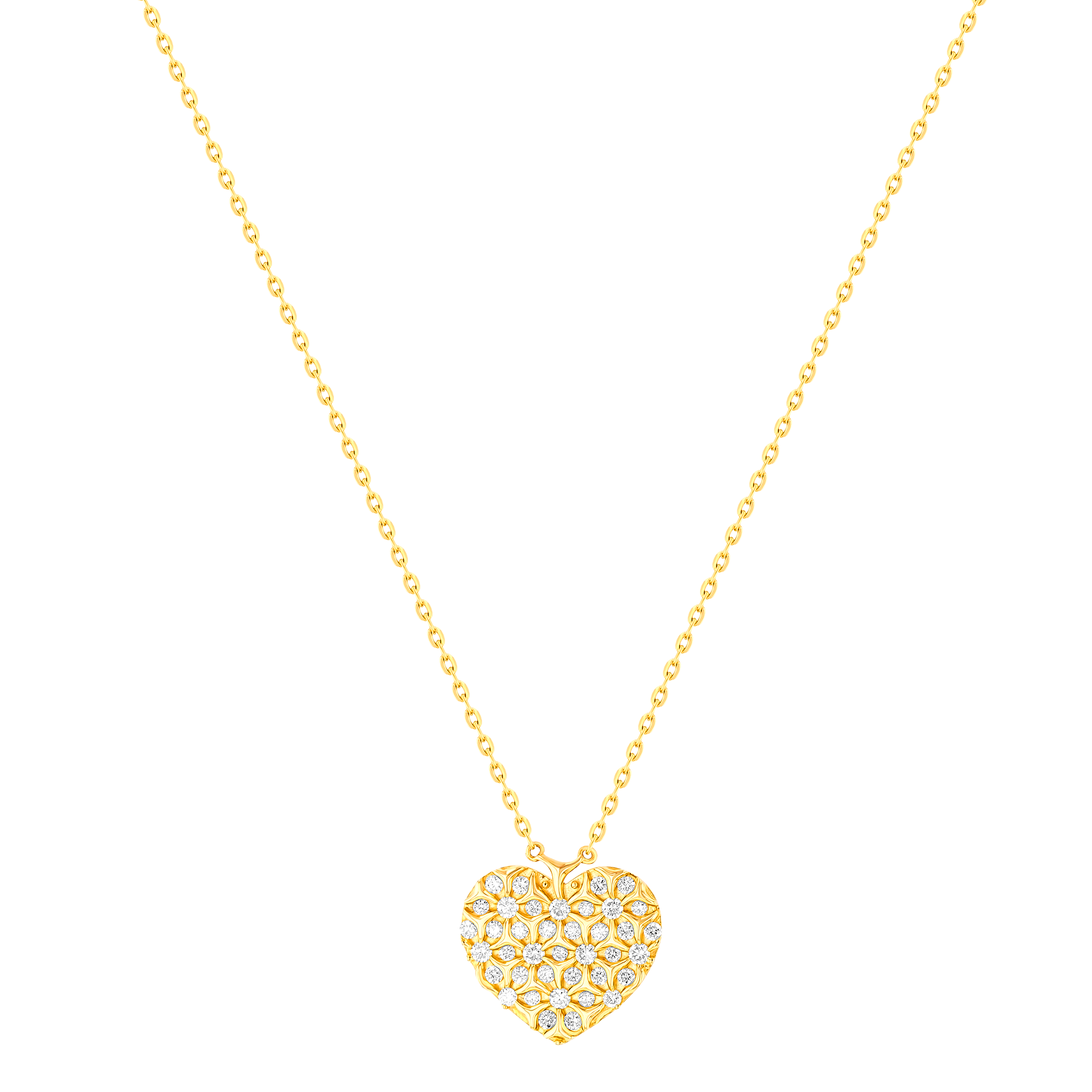 Damas Valentine's Day Collection Necklace In 18K Yellow Gold Featuring Diamonds