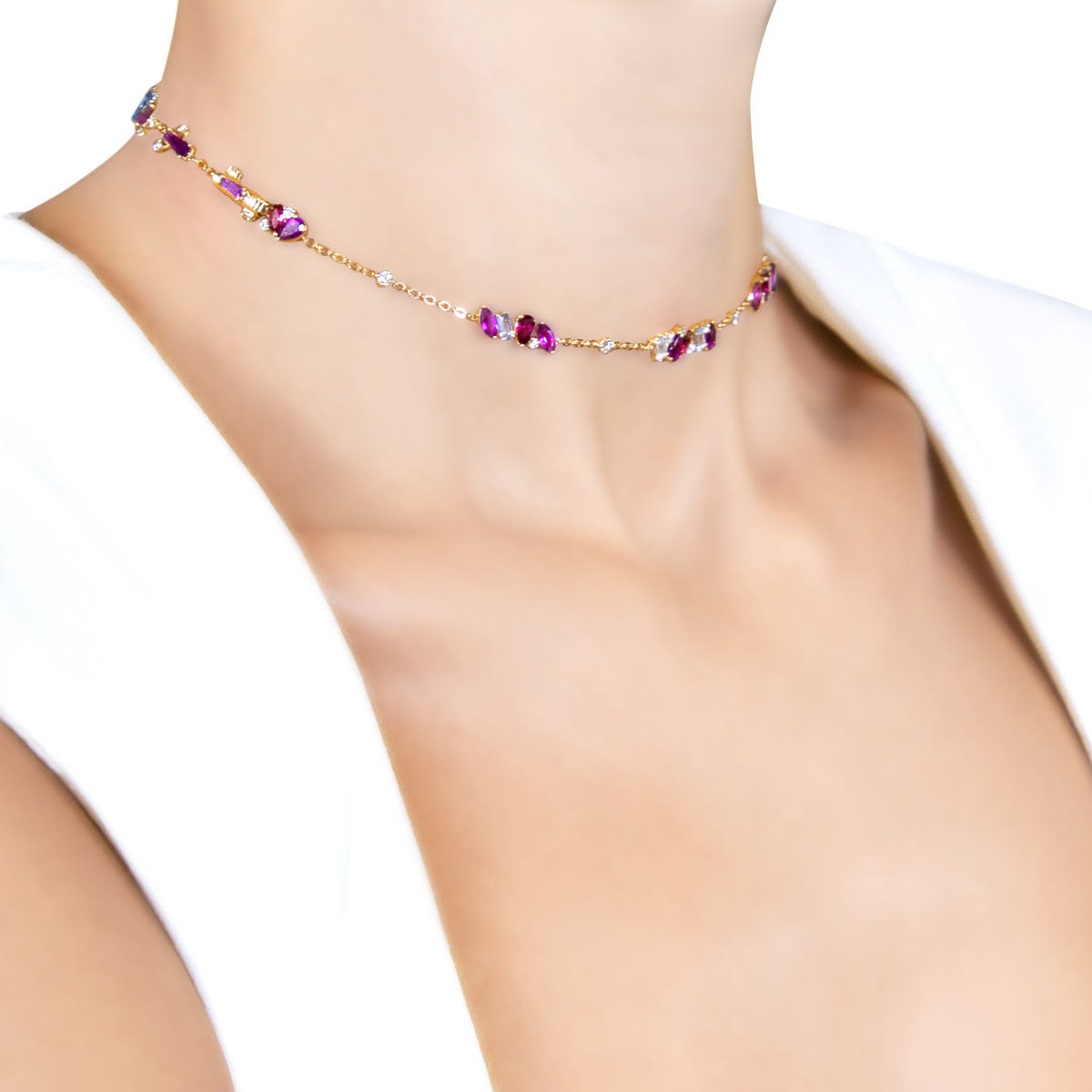 Fireworks Flare Semi Precious Bracelet in 18K Rose Gold
