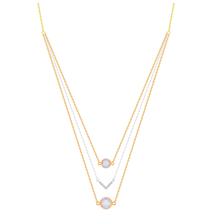 Kiku Trendy_Diamond Freshwater Pearl Necklace