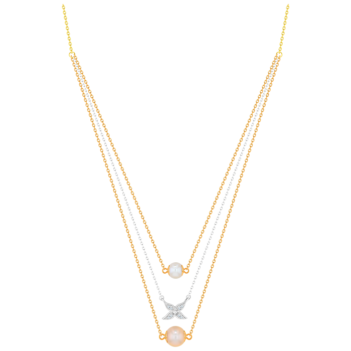 Kiku Trendy_Diamond Freshwater Pearl Necklace