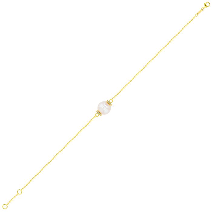 Kiku Trendy_Diamond Freshwater Pearl Bracelet