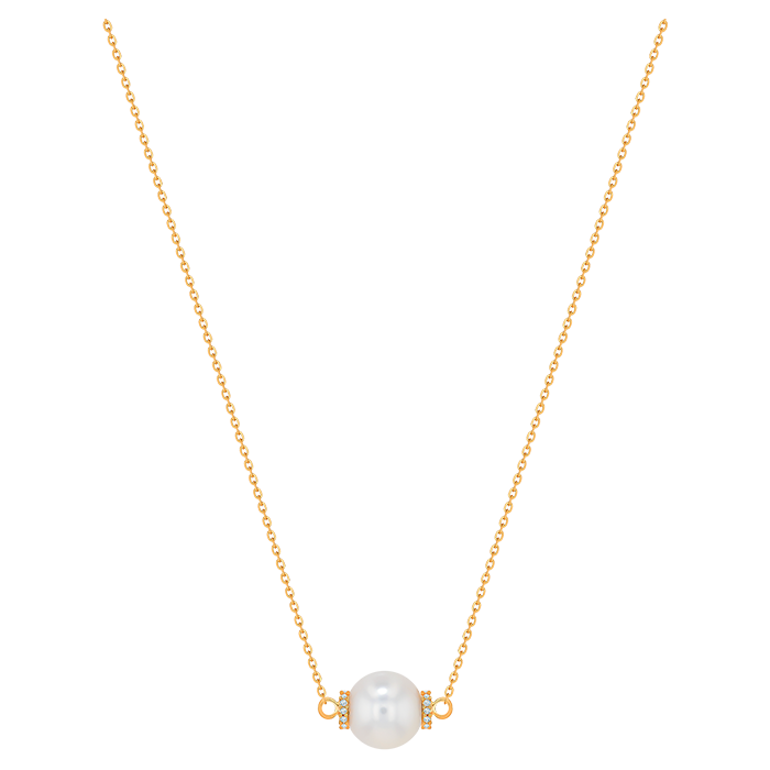 Kiku Trendy_Diamond Freshwater Pearl Necklace