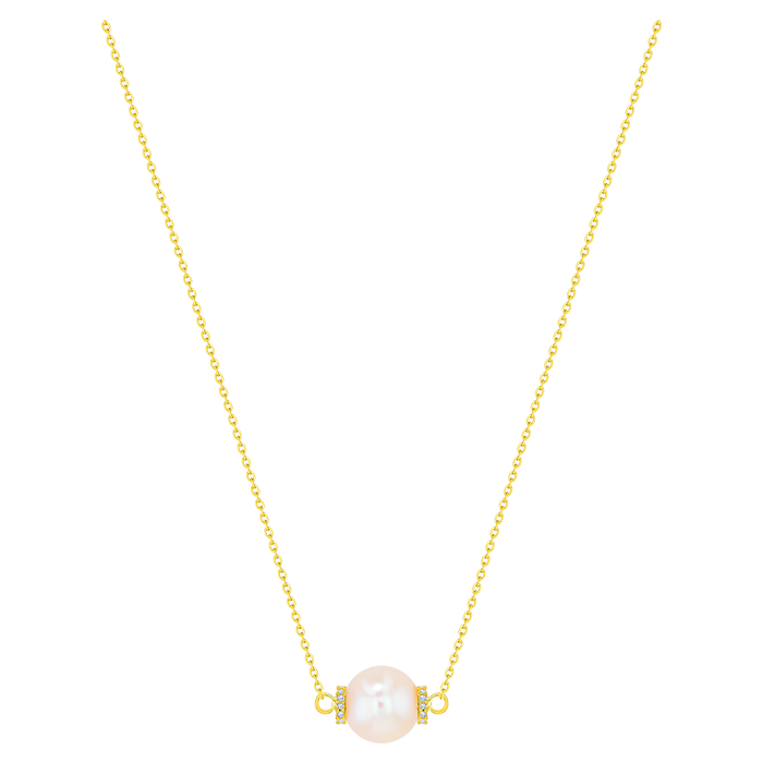 Kiku Trendy_Diamond Freshwater Pearl Necklace