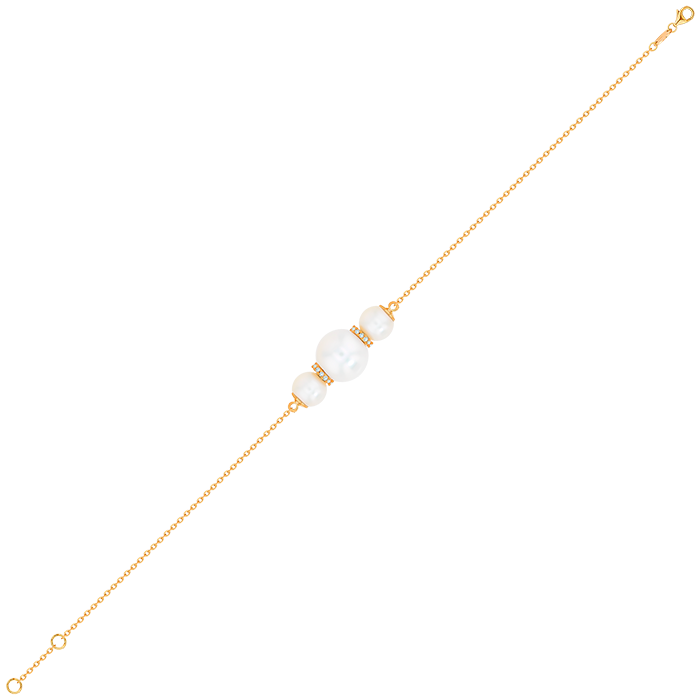 Kiku Trendy_Diamond Freshwater Pearl Bracelet