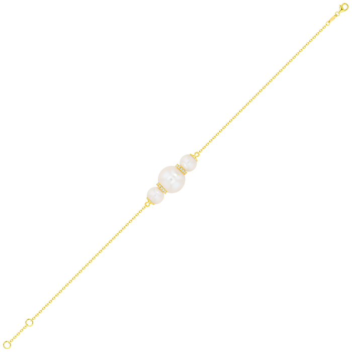 Kiku Trendy_Diamond Freshwater Pearl Bracelet