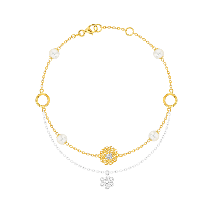 Kiku Trendy Freshwater Pearl Anklet